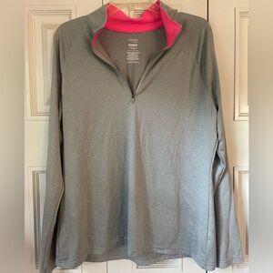 Danskin quarterzip, grey/pink, like new, XL